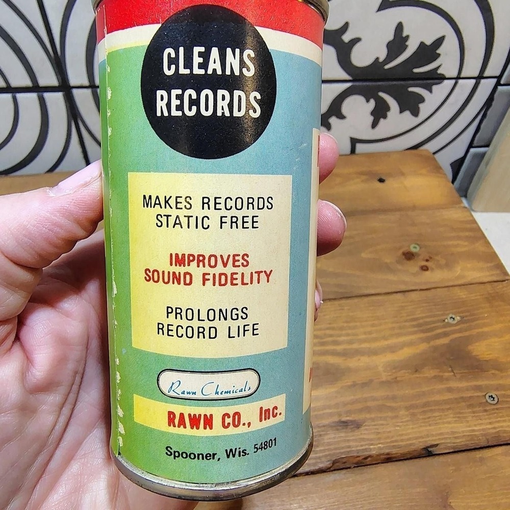Vintage Rawn Chemicals Anti-Static Record Cleaner 6oz Spray Can Part 671 Retro - Picture 6 of 8